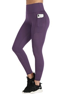 RAYPOSE Women's Workout Running Capris Leggings Pocket Tummy Control High Waist Yoga Pants