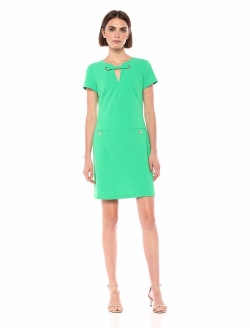 Women's Scuba Crepe Two Pocket Dress