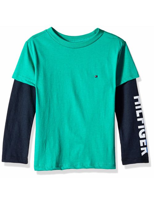 Tommy Hilfiger Boys' Dustin-bex Jersey Long Sleeve Tee