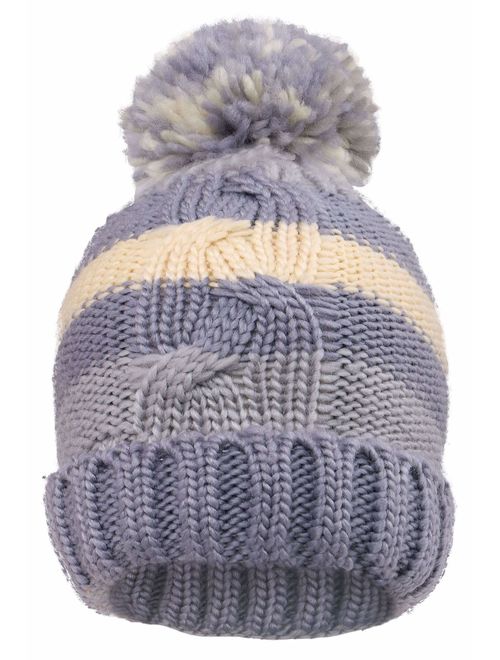 Simplicity Kids Girls Boys Winter Pompom Knit Ski Beanie Hat Cap