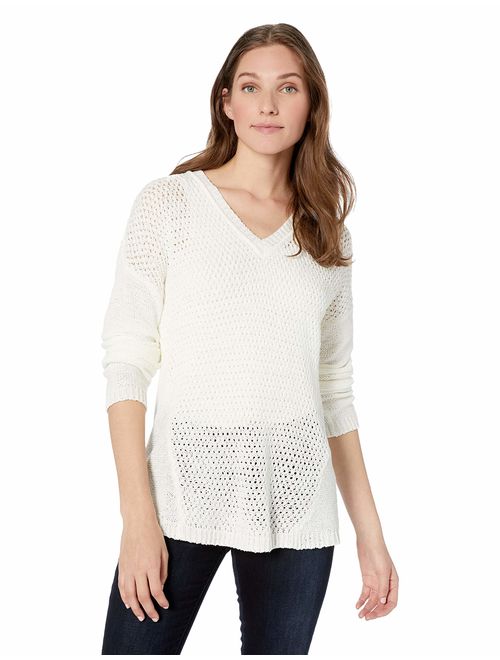 Calvin Klein Women's V-Neck Open Stitch Sweater