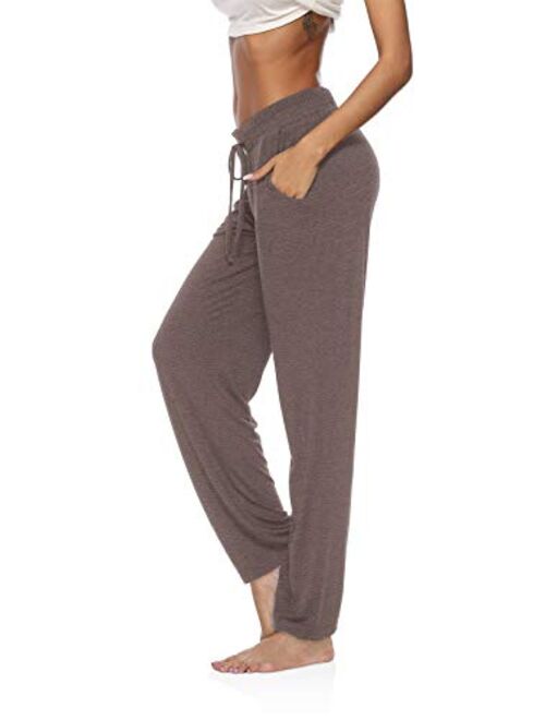 DIBAOLONG Yoga Pants Wide Leg Comfy Drawstring Loose Straight Lounge Running Workout Legging