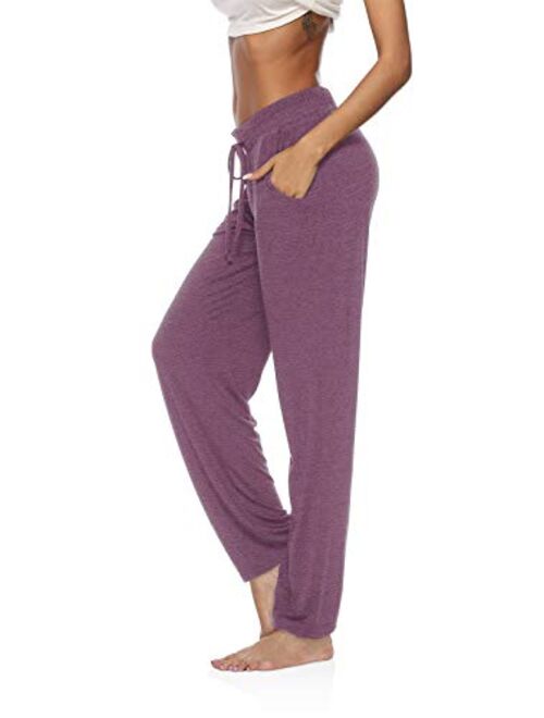 DIBAOLONG Yoga Pants Wide Leg Comfy Drawstring Loose Straight Lounge Running Workout Legging