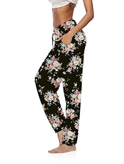 DIBAOLONG Yoga Pants Wide Leg Comfy Drawstring Loose Straight Lounge Running Workout Legging