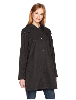 Women's Aline Hooded Raincoat with Zipout Lining