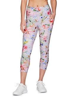 Active Women's Athletic Fashion Seasonal Printed Capri Length Yoga Leggings