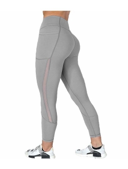 KIWI RATA Women Sports Mesh Trouser Gym Workout Fitness Capris Yoga Pant Legging