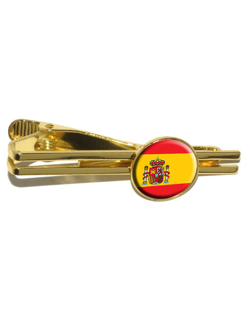 Spain Spanish Flag Round Tie Clip