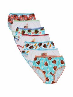 Disney Moana, Girls Underwear, 7 Pack Panties (Little Girls & Big Girls), Size 4