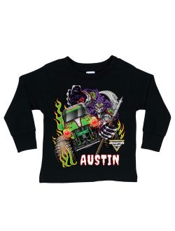 Personalized Monster Jam Grave Digger Toddler Long Sleeve Tee