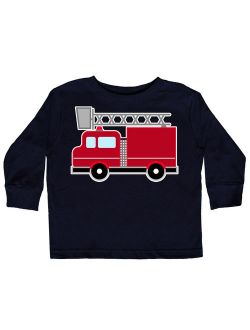 red firefighter fire truck Toddler Long Sleeve T-Shirt