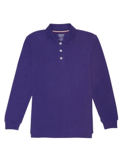 Husky Boys School Uniform Long Sleeve Pique Polo Shirt (Husky)