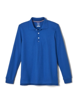 Husky Boys School Uniform Long Sleeve Pique Polo Shirt (Husky)