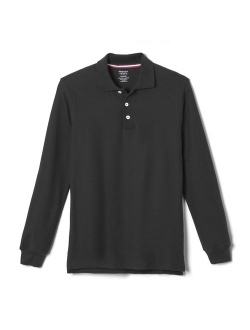 Husky Boys School Uniform Long Sleeve Pique Polo Shirt (Husky)