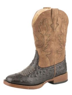 Western Boots Boys Cowboy Cool Ostrich Brown 09-018-1900-1521 BR