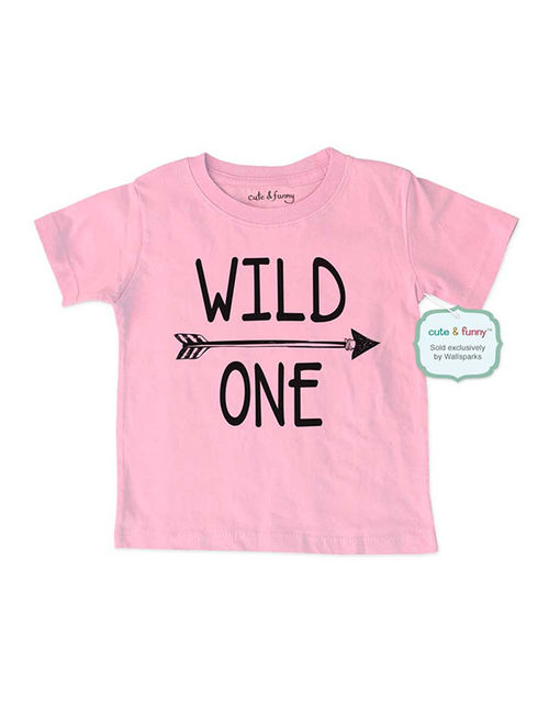 Wild ONE - wallsparks cute & funny Brand cool boho 1st Birthday Shirt Age 1 One year old - Soft Infant Shirt