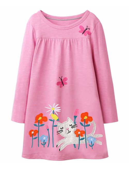 Fiream Girls Cotton Long Sleeve Dress