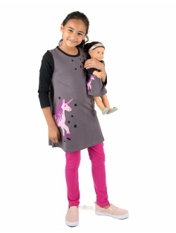 Kids & Toddler Dress Matching Doll & Girls Dress 100% Cotton Variety of Styles (Size 2-14 Years)