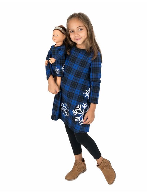 Leveret Kids & Toddler Dress Matching Doll & Girls Dress 100% Cotton Variety of Styles (Size 2-14 Years)