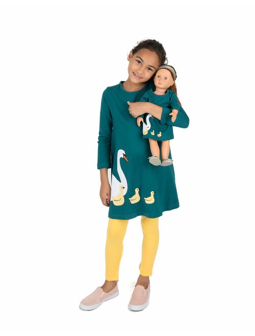 Leveret Kids & Toddler Dress Matching Doll & Girls Dress 100% Cotton Variety of Styles (Size 2-14 Years)