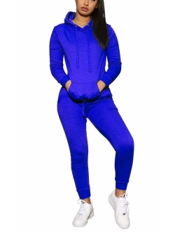 Jogging Suits for Women - Two Piece Sweatsuit Pullover Hoodies Top + Long Pants Tracksuit Set Jumpsuits