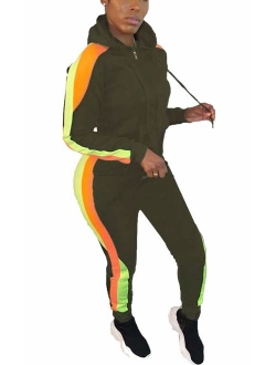 Jogging Suits for Women - Two Piece Sweatsuit Pullover Hoodies Top + Long Pants Tracksuit Set Jumpsuits