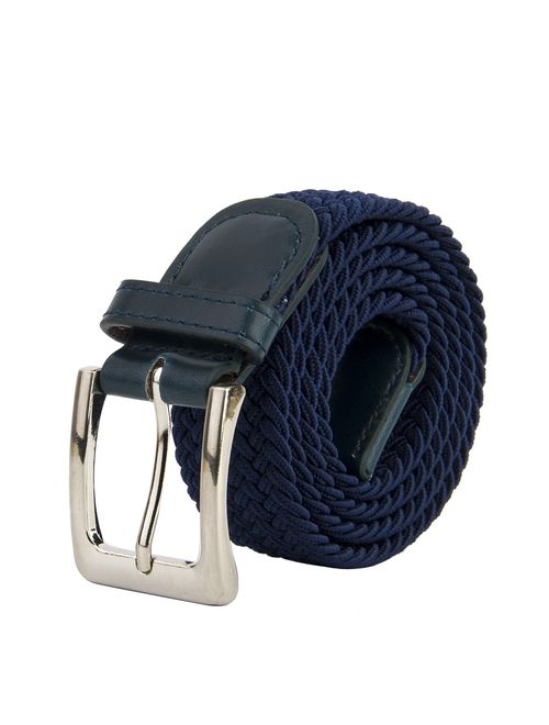 Canvas Elastic Fabric Woven Stretch Braided Belts Solid Color