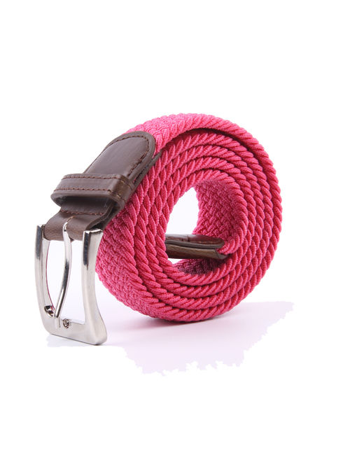 Canvas Elastic Fabric Woven Stretch Braided Belts Solid Color