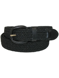 Men's Elastic Braided Belt with Covered Buckle (Big and Tall Available)