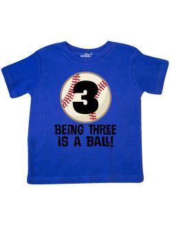 3rd Birthday Baseball 3 year Old Boy Toddler T-Shirt