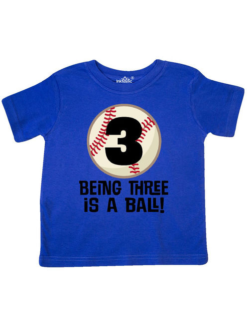 3rd Birthday Baseball 3 year Old Boy Toddler T-Shirt