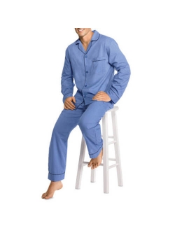 Big and Tall Men's Long Sleeve, Long Leg Woven Pajama Set