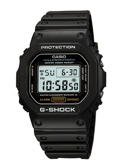 Casio Men's G-Shock Quartz Watch with Resin Strap, Black, 20 (Model: DW5600E-1V)