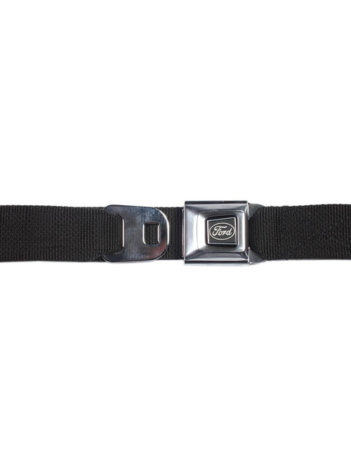 Ford Emblem Seatbelt Belt SBB Strap Color: Black-Holds Pants Up