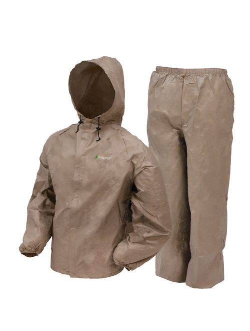 Frogg Toggs Ultra-Lite2 Waterproof Breathable Rain Suit, Men's, Khaki, Size Small