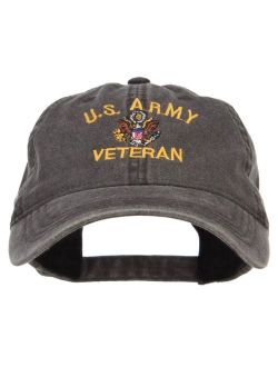 e4Hats.com US Army Veteran Military Embroidered Washed Cap