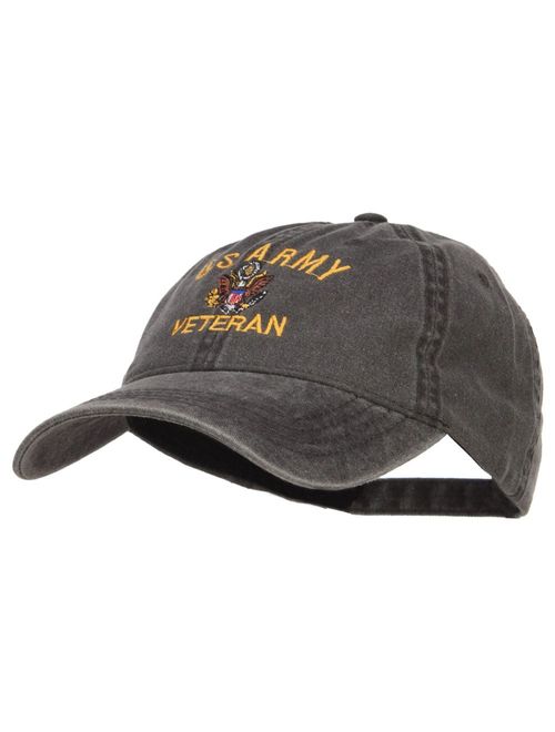 e4Hats.com US Army Veteran Military Embroidered Washed Cap