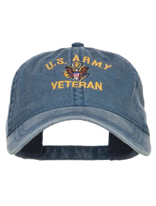 e4Hats.com US Army Veteran Military Embroidered Washed Cap