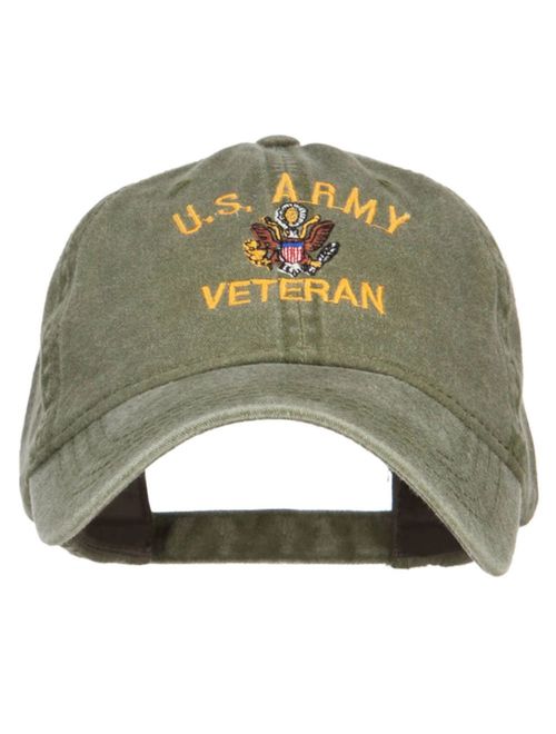 e4Hats.com US Army Veteran Military Embroidered Washed Cap