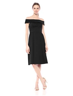 Women's Folded Off The Shoulder a Line Dress