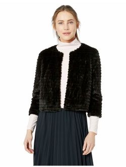 Women's Solid Faux Fur Shrug