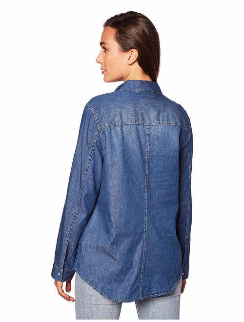 Calvin Klein Jeans Women's Women's Long Sleeve Denim Button Down Shirt