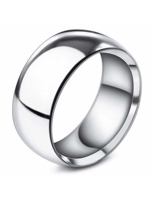 INBLUE Men,Women's Wide 2mm Engraved Stainless Steel Band Ring Silver Tone Wedding