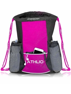 Legendary Drawstring Gym Bag - Waterproof | For Sports & Workout Gear | XL Capacity | Heavy-Duty Sackpack Backpack