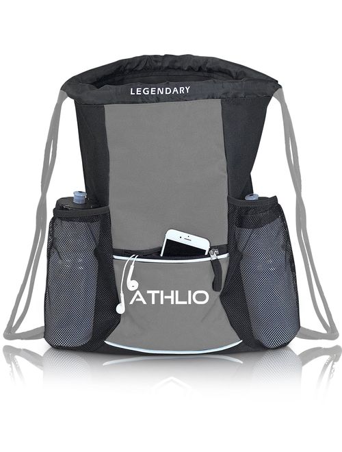 Legendary Drawstring Gym Bag - Waterproof | For Sports & Workout Gear | XL Capacity | Heavy-Duty Sackpack Backpack