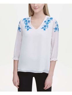 Women's Clinch Sleeve with Embroidery