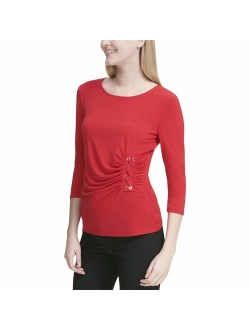 Women's 3/4 Sleeve with Knit Lacing