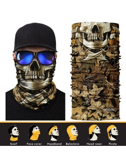 JOEYOUNG 3D Face Sun Mask, Neck Gaiter, Headwear, Magic Scarf, Balaclava, Bandana, Headband Fishing, Hunting, Yard Work, Running, Motorcycling, UV Protection, Great for M