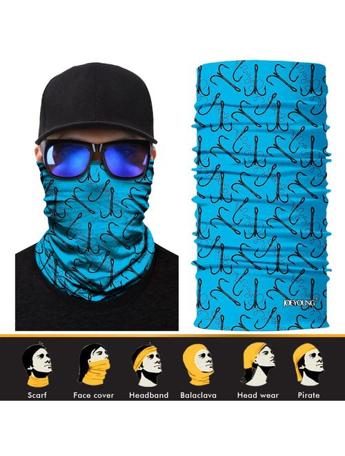 JOEYOUNG 3D Face Sun Mask, Neck Gaiter, Headwear, Magic Scarf, Balaclava, Bandana, Headband Fishing, Hunting, Yard Work, Running, Motorcycling, UV Protection, Great for M