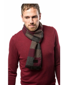 Marino's Winter Cashmere Feel Men Scarf,100% Cotton Fashion Scarves, In Elegant Gift Box